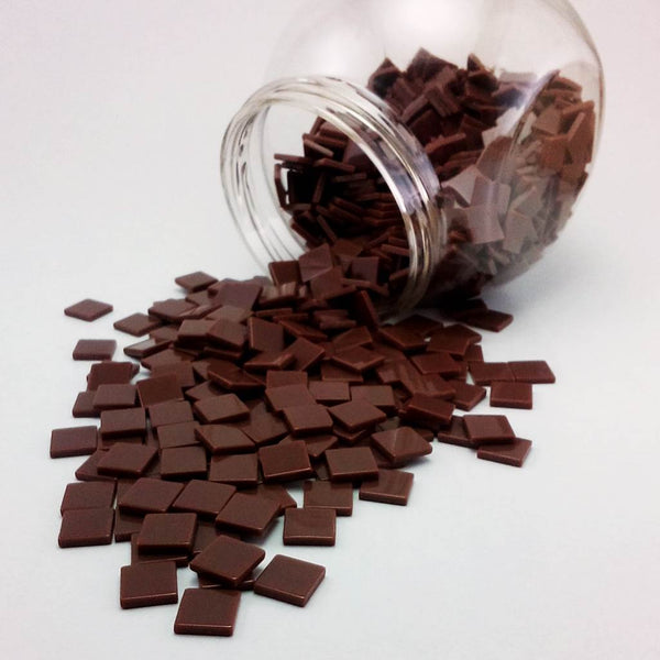 Resin mosaic tiles, 10x10 mm, Opaque 820 Brown Patina