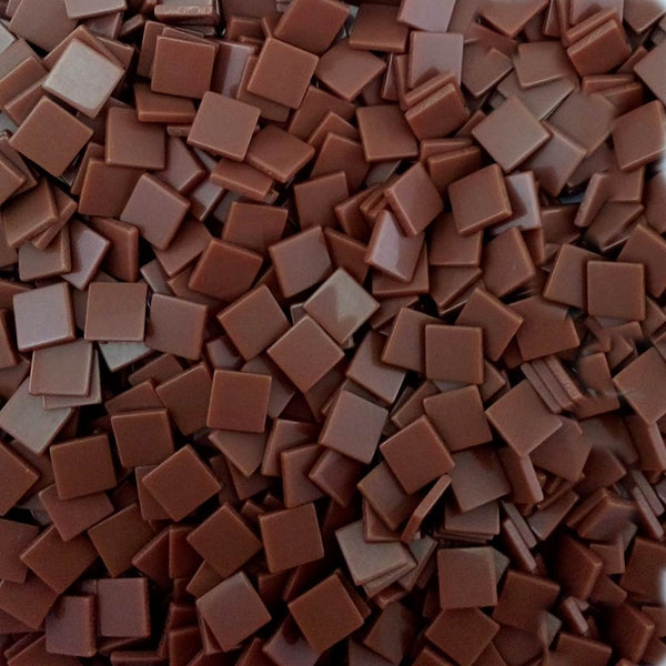 Resin mosaic tiles, 10x10 mm, Opaque 821 Adobe