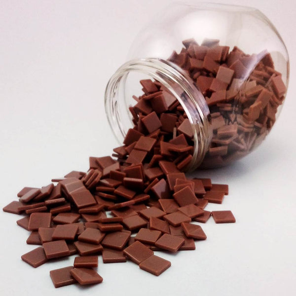 Resin mosaic tiles, 10x10 mm, Opaque 821 Adobe