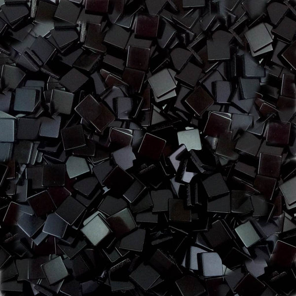 Resin mosaic tiles, 10x10 mm, Opaque 906 Black