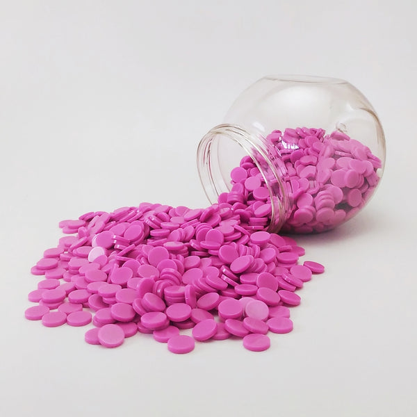 Resin mosaic tiles, Round 10 mm, Opaque Sacket Pink