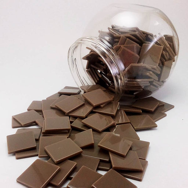 Resin mosaic tiles, 15x15 mm, Opaque 802 Pine Bark