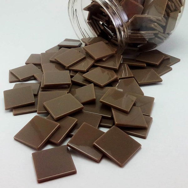 Resin mosaic tiles, 15x15 mm, Opaque 802 Pine Bark