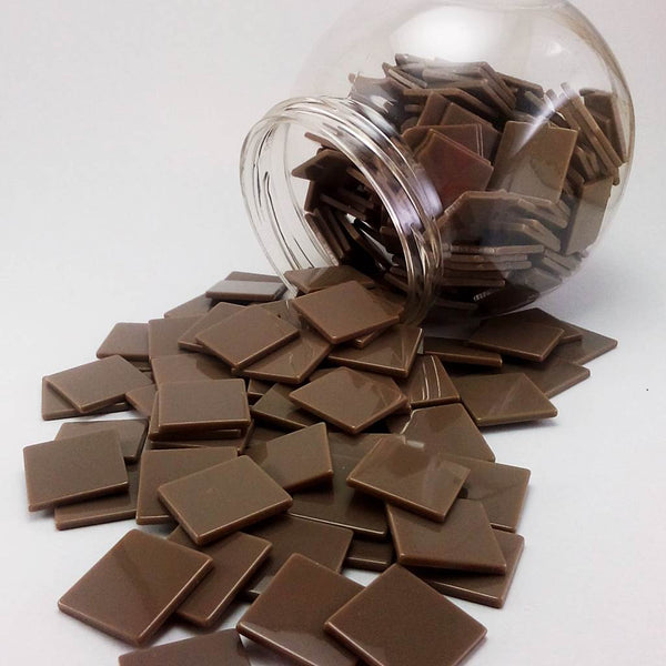 Resin mosaic tiles, 20x20 mm, Opaque 802 Pine Bark