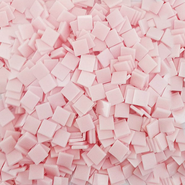 Resin mosaic tiles, 10x10 mm, Opaque 204 Baby Pink