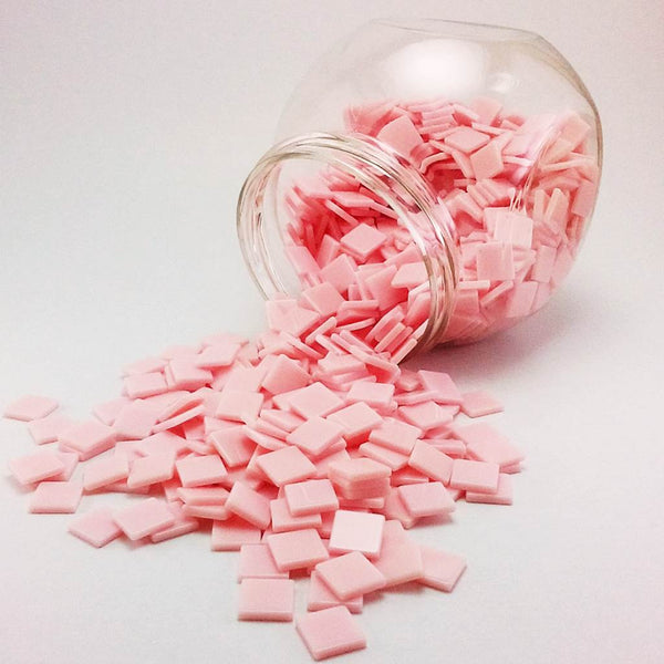 Resin mosaic tiles, 10x10 mm, Opaque 204 Baby Pink