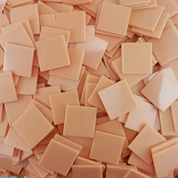 Resin mosaic tiles, 20x20 mm, Opaque 355 Apricot Ice