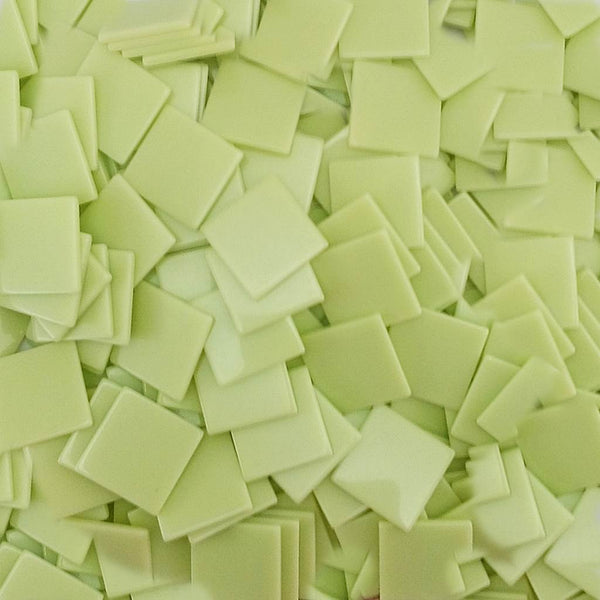 Resin mosaic tiles, 20x20 mm, Opaque 410 White Jade