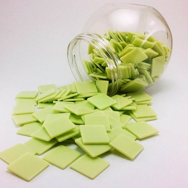 Resin mosaic tiles, 20x20 mm, Opaque 410 White Jade