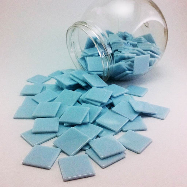 Resin mosaic tiles, 20x20 mm, Opaque 511 Blue Bell