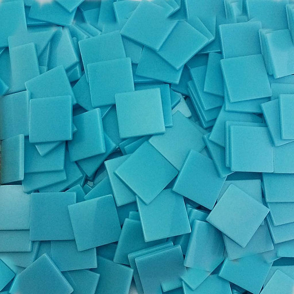 Resin mosaic tiles, 20x20 mm, Opaque 573 Ethereal Blue