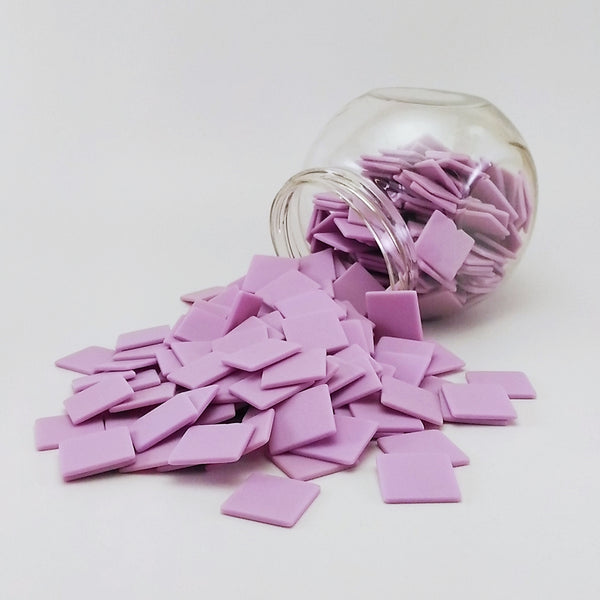 Resin mosaic tiles, 20x20 mm, Opaque Matt 616 Sheer Lilac