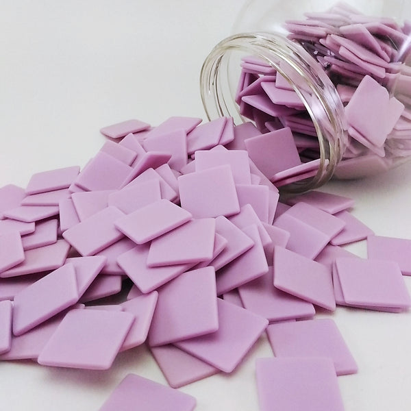Resin mosaic tiles, 20x20 mm, Opaque Matt 616 Sheer Lilac