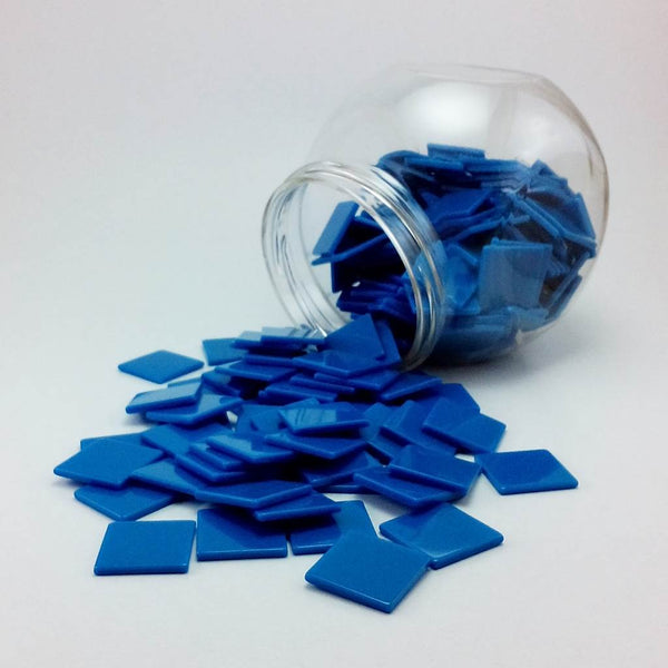 Resin mosaic tiles, 20x20 mm, Opaque 775 Brillint Blue