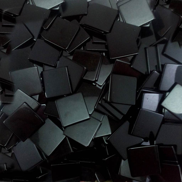 Resin mosaic tiles, 20x20 mm, Opaque 906 Black