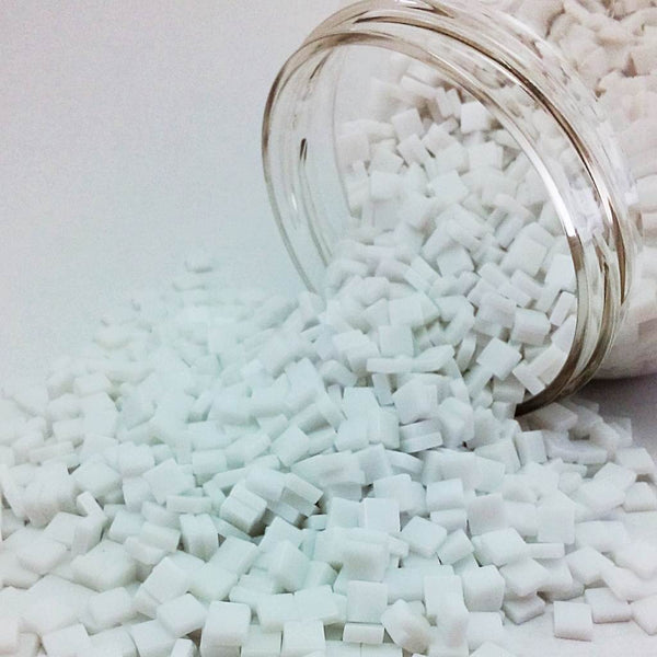 Resin mosaic tiles, 5x5 mm, Opaque 010 White