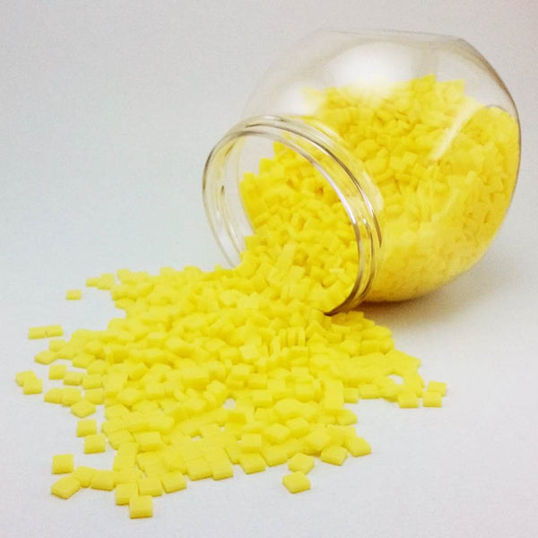 Resin mosaic tiles, 5x5 mm, Opaque 160 Limelight