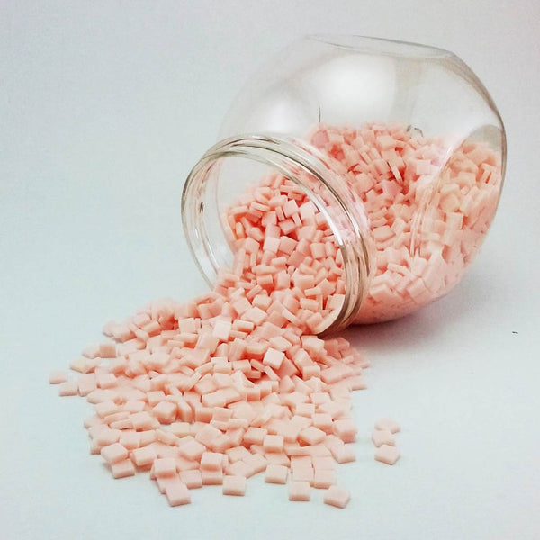 Resin mosaic tiles, 5x5 mm, Opaque 204 Baby Pink