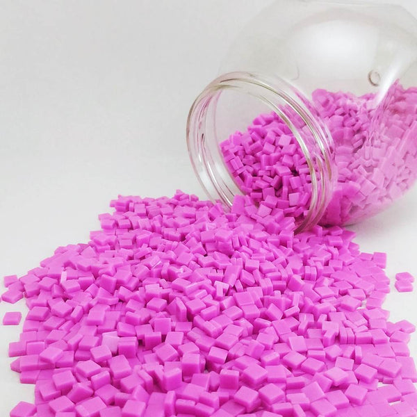 Resin mosaic tiles, 5x5 mm, Opaque 216 Sacket Pink