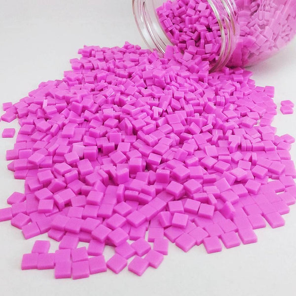 Resin mosaic tiles, 5x5 mm, Opaque 216 Sacket Pink