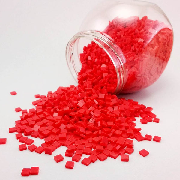 Resin mosaic tiles, 5x5 mm, Opaque 359 Tiger Lily