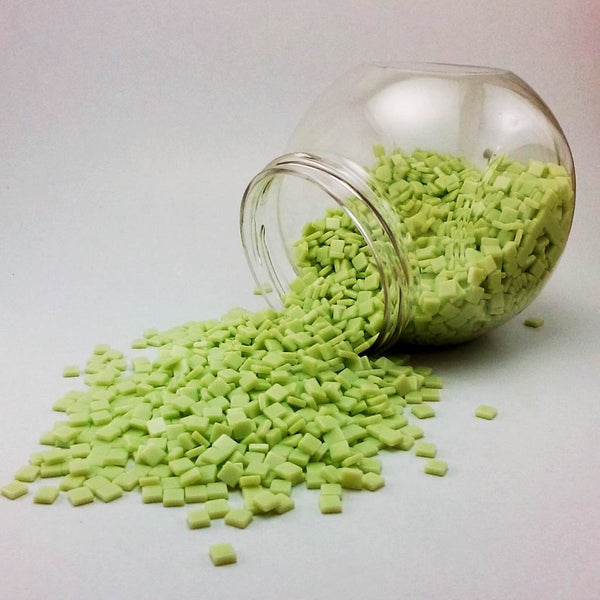 Resin mosaic tiles, 5x5 mm, Opaque 410 White Jade