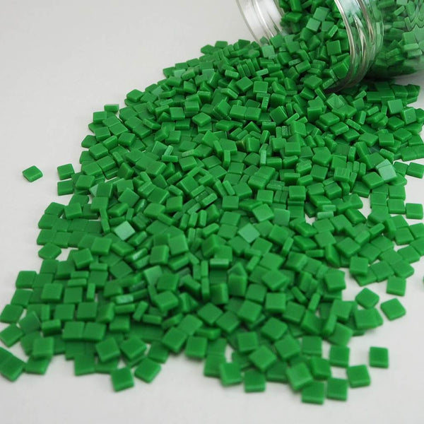 Resin mosaic tiles, 5x5 mm, Opaque 446 Peppermint