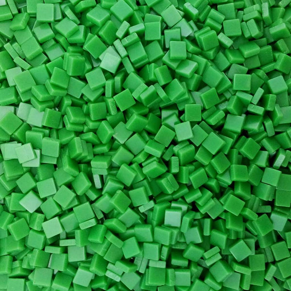 Resin mosaic tiles, 5x5 mm, Opaque 461 Fern Green