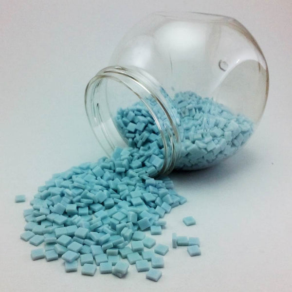 Resin mosaic tiles, 5x5 mm, Opaque 511 Blue bell