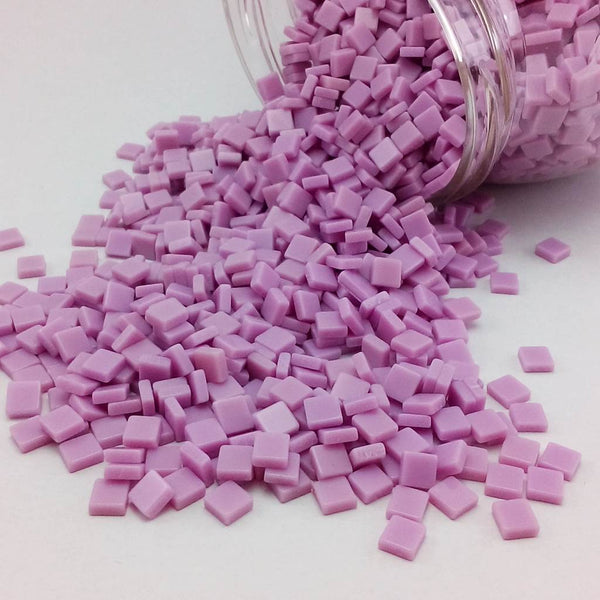 Resin mosaic tiles, 5x5 mm, Opaque 616 Sheer Lilac