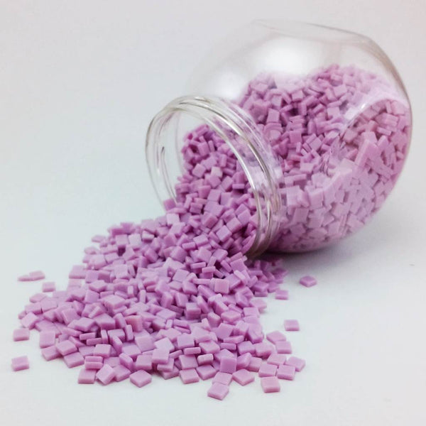 Resin mosaic tiles, 5x5 mm, Opaque 616 Sheer Lilac