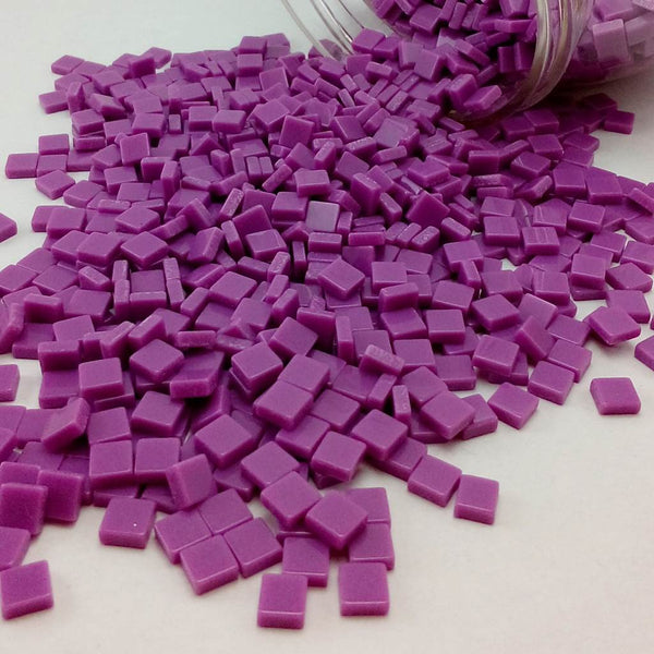 Resin mosaic tiles, 5x5 mm, Opaque 656 Dusty Lavender
