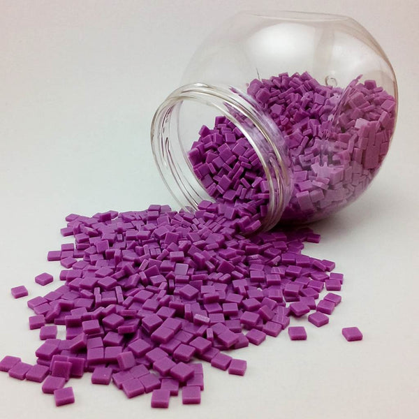Resin mosaic tiles, 5x5 mm, Opaque 656 Dusty Lavender