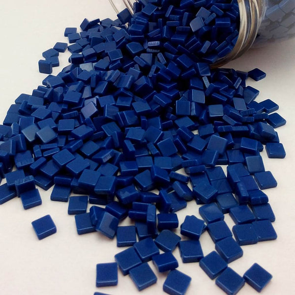 Resin mosaic tiles, 5x5 mm, Opaque 723 Ultra Marine