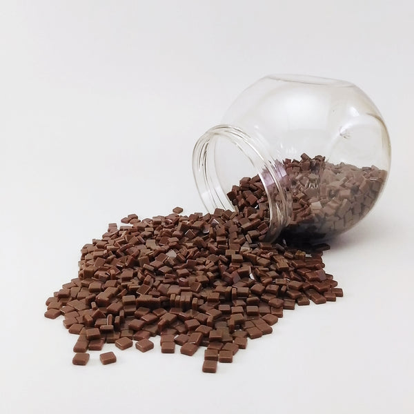 Resin mosaic tiles, 5x5 mm, Opaque 820 Brown Patina