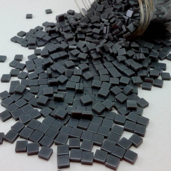 Resin mosaic tiles, 5x5 mm, Opaque 957 Smoke Pearl