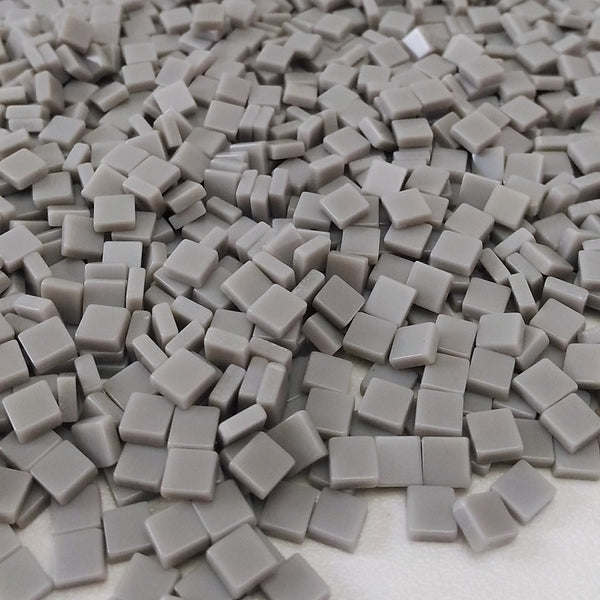 Resin mosaic tiles, 5x5 mm, Opaque 962 Ash