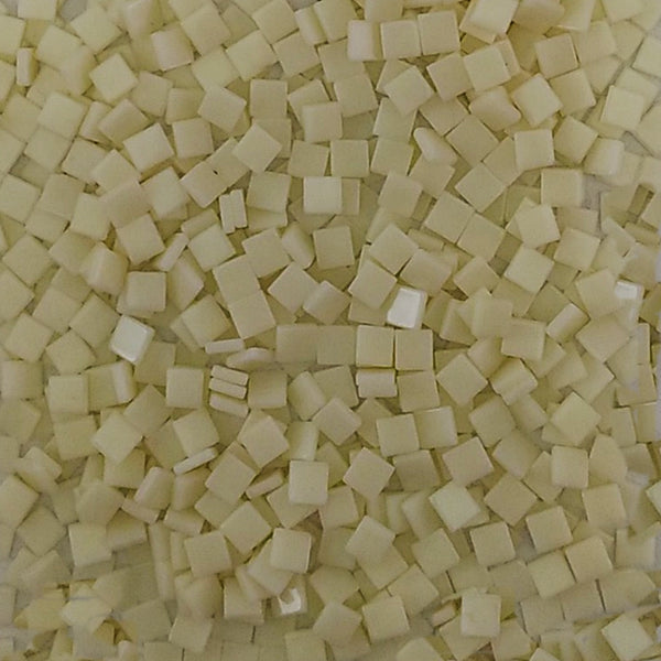 Resin mosaic tiles, 5x5 mm, Thickness 1.5mm, Opaque, Off White