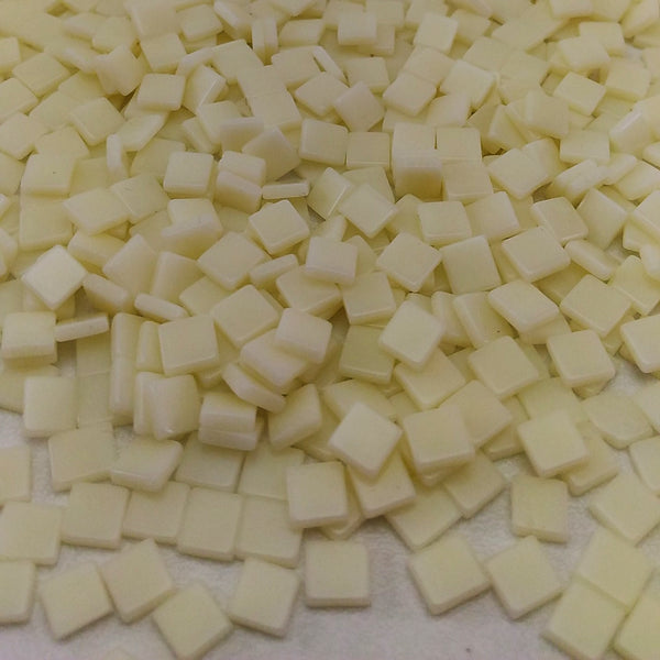 Resin mosaic tiles, 5x5 mm, Thickness 1.5mm, Opaque, Off White