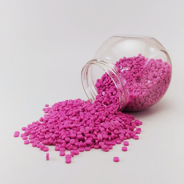 Resin mosaic tiles, Round 5 mm, Opaque Sacket Pink