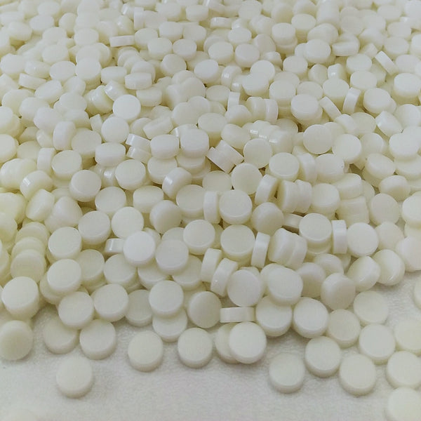 Resin mosaic tiles, Round 5 mm, Opaque White