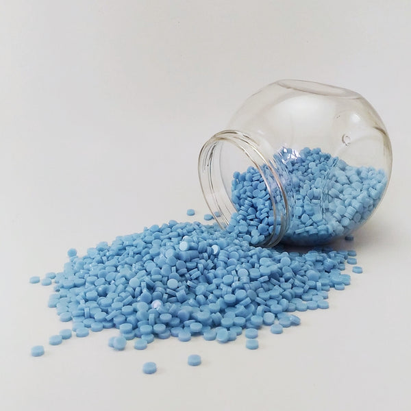 Resin mosaic tiles, Round 5 mm, Opaque Ethereal Blue