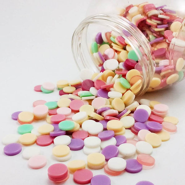 Resin mosaic tiles, Round 10 mm, Pastel mixes