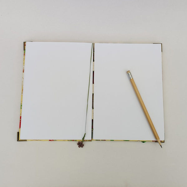 Handmade French stitch binding - A5 book journal / Elephants