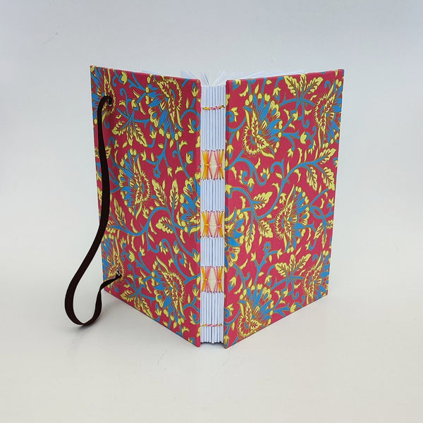 Handmade Kettle stitch binding - A5 book journal / Mystic Flowers