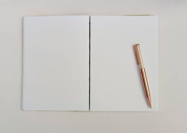 Handmade Coptic stitch binding - A5 book journal / Polka Dots