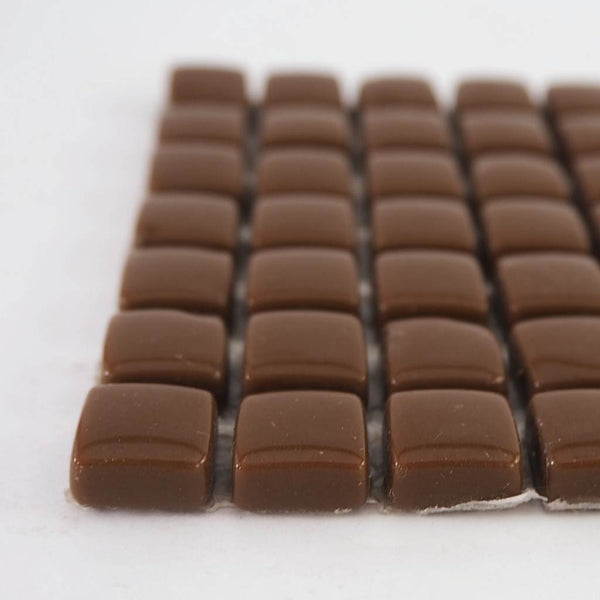 Porcelain mosaic tiles, 12mm, Cocoa Brown