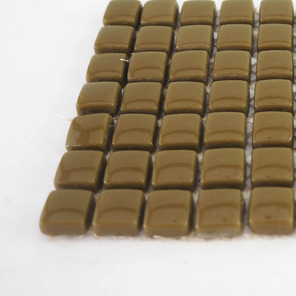 Porcelain mosaic tiles, 12mm, Olive