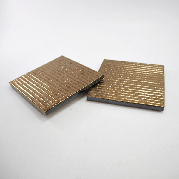 Mosaic porcelain coaster - Copper