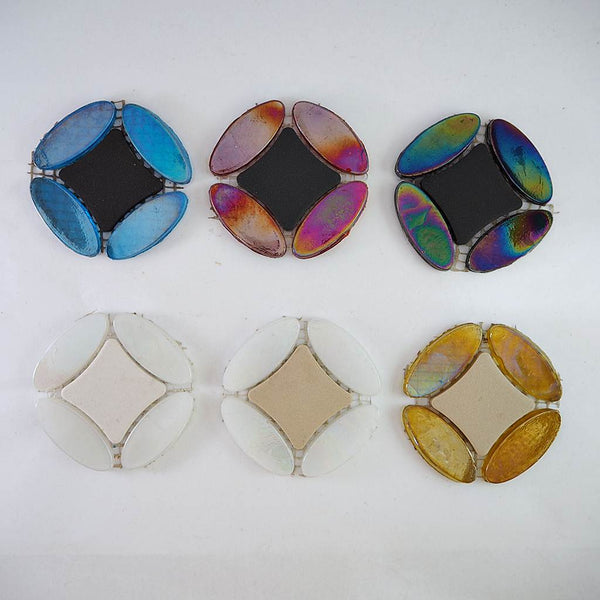 Decorative Porcelain glazed + Iridescent glass mosaic tiles